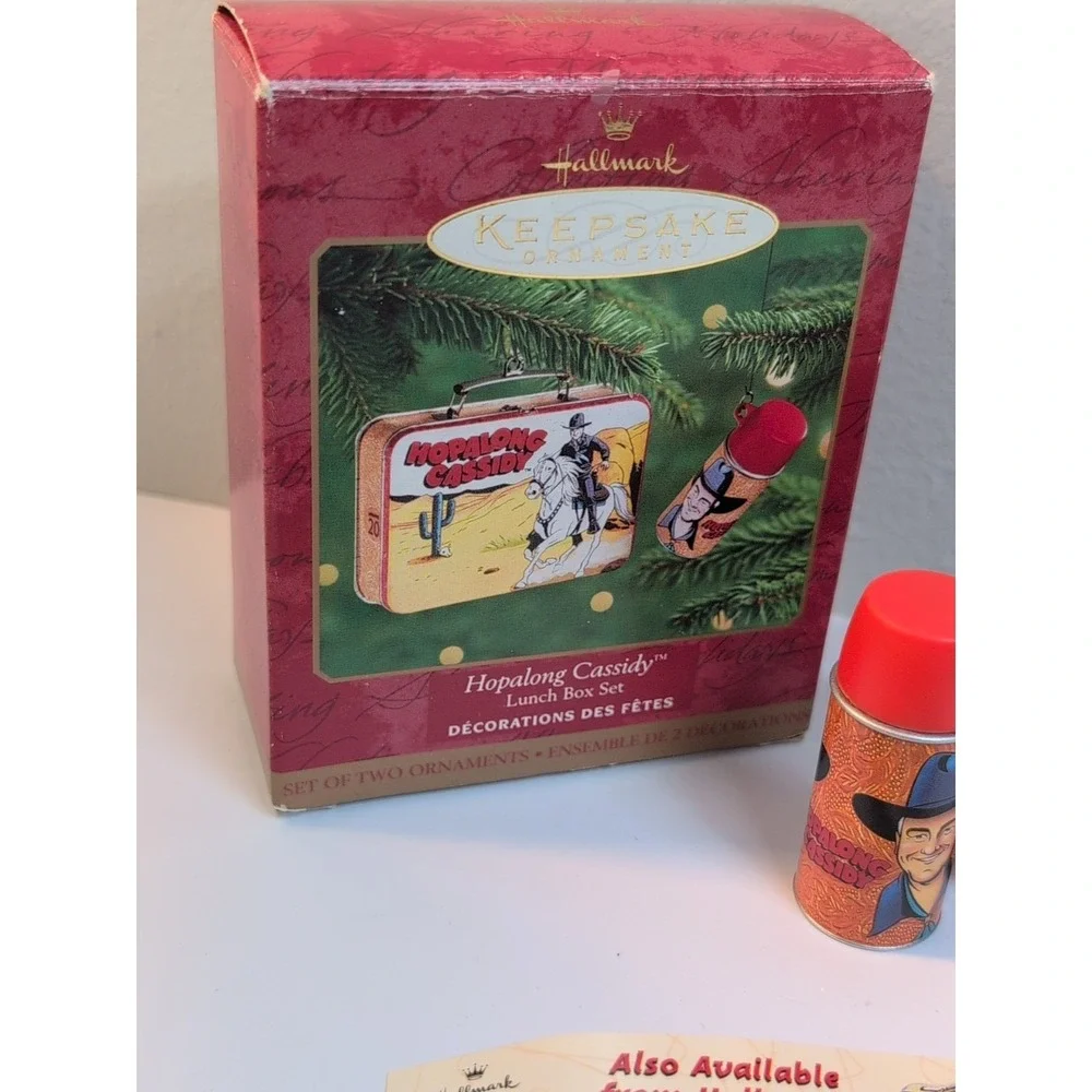 2000 Hallmark Keepsake Ornament Hopalong Cassidy Lunch & Thermos Box Set